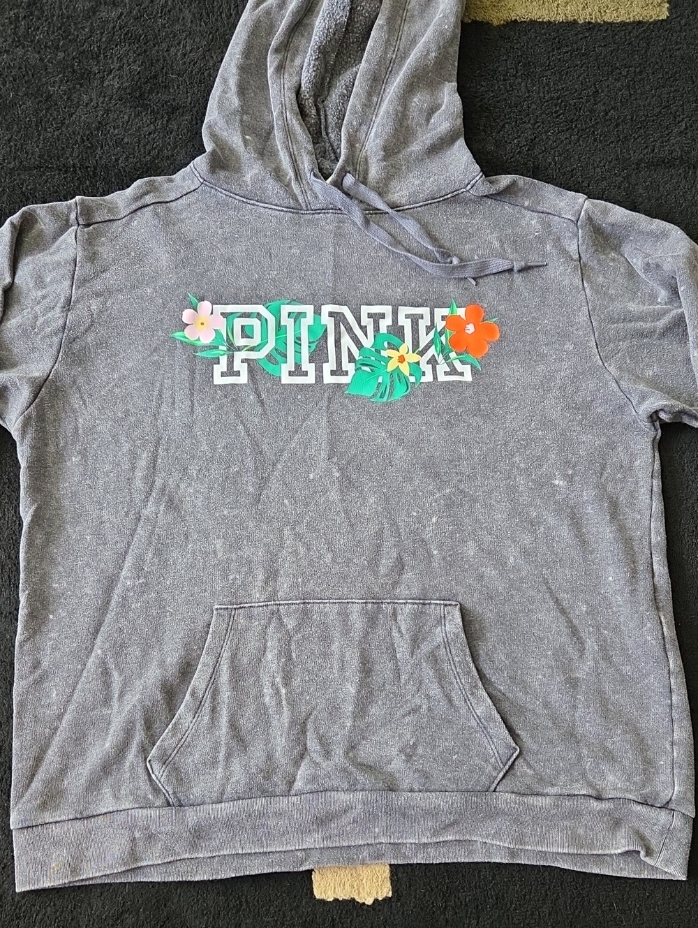 PINK Victoria's Secret Gray Hoodie Size Large